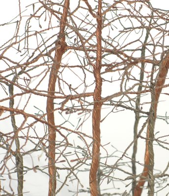 Italian Birch & Copper Trees Sculpture, 1970-KGD-1798695