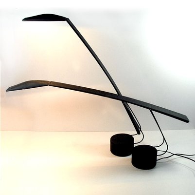 Italian Black Desk Lamps by M. Barbaglia & M. Colombo, 1980s. Set of 2-GIW-1772729