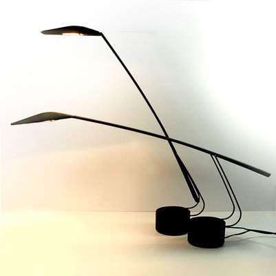 Italian Black Desk Lamps by M. Barbaglia & M. Colombo, 1980s. Set of 2-GIW-1772729