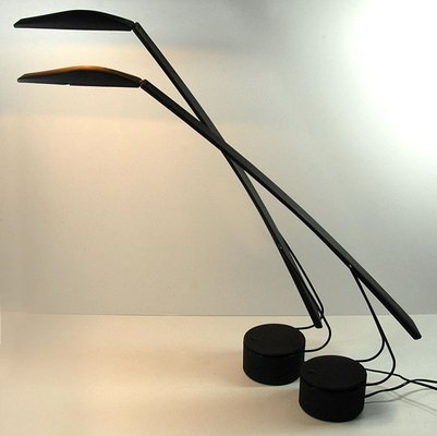 Italian Black Desk Lamps by M. Barbaglia & M. Colombo, 1980s. Set of 2-GIW-1772729