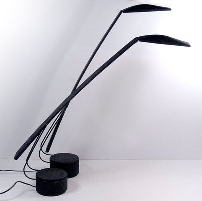 Italian Black Desk Lamps by M. Barbaglia & M. Colombo, 1980s. Set of 2-GIW-1772729