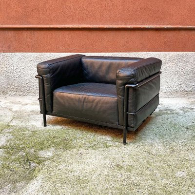 Italian Black LC3 Armchair by Le Corbusier, Jeannare, & Perriand for Cassina 1990-GDD-1165956