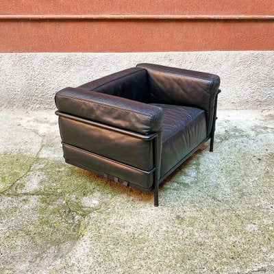 Italian Black LC3 Armchair by Le Corbusier, Jeannare, & Perriand for Cassina 1990-GDD-1165956