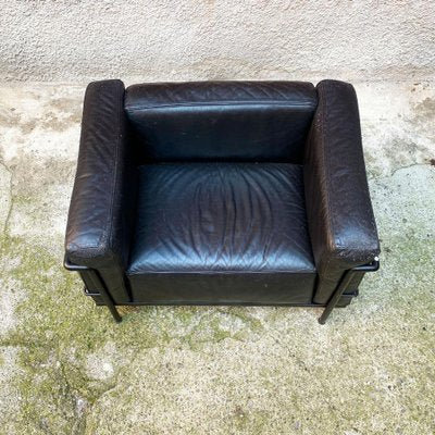 Italian Black LC3 Armchair by Le Corbusier, Jeannare, & Perriand for Cassina 1990-GDD-1165956