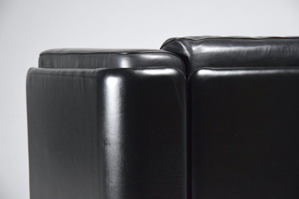 Italian Black Leather Lounge Chair by Tito Agnoli for Poltrona Frau, 1994-IEI-1750448