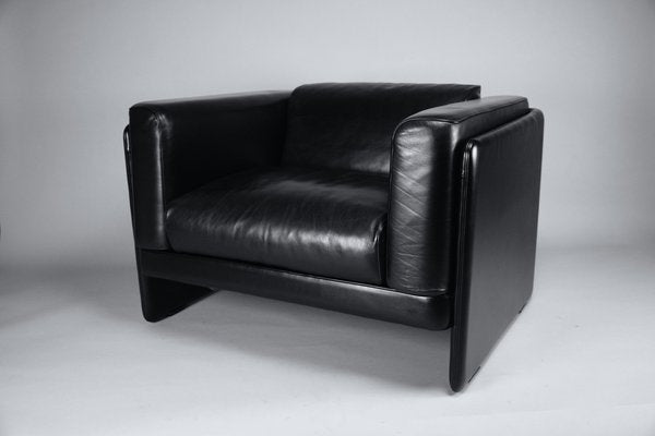 Italian Black Leather Lounge Chair by Tito Agnoli for Poltrona Frau, 1994-IEI-1750448