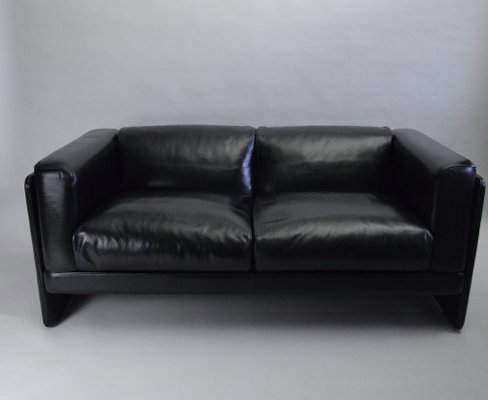 Italian Black Leather Sofa by Tito Agnoli for Poltrona Frau, 1994-IEI-1751950