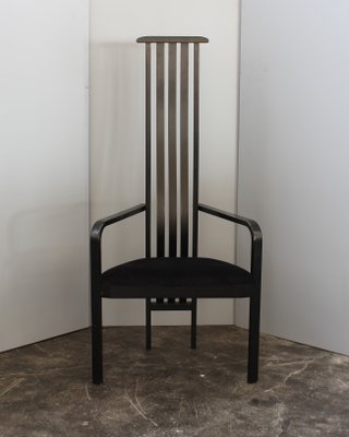 Italian Black Side Chair by Vico Magistretti for Poggi, 1980s-HZ-577887