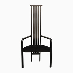 Italian Black Side Chair by Vico Magistretti for Poggi, 1980s-HZ-577887