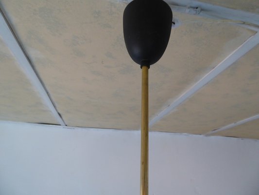 Italian Black Sputnik Spider Ceiling Lamp from Stilnovo, 1950s-AWL-1175435