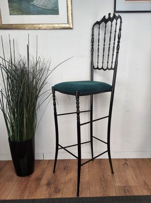 Italian Blackened Brass Chiavari Bar Stool or Chair by Philippe Starck-EUP-1168850