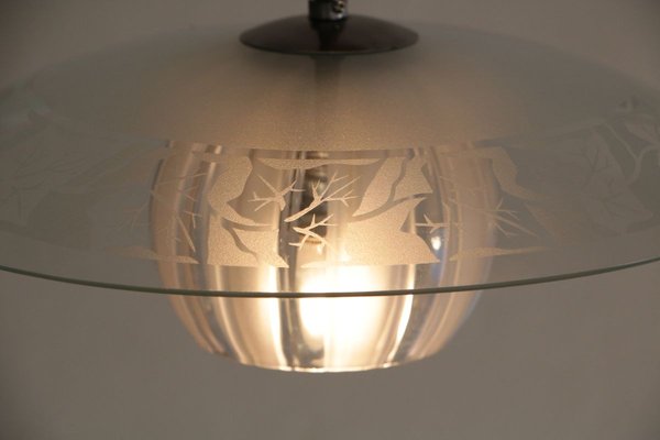 Italian Blown Glass Pendant Lamp from Stilnovo, 1950s-MTX-887877