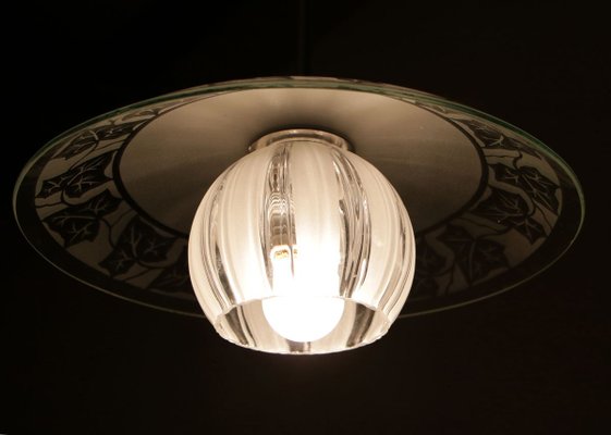 Italian Blown Glass Pendant Lamp from Stilnovo, 1950s-MTX-887877