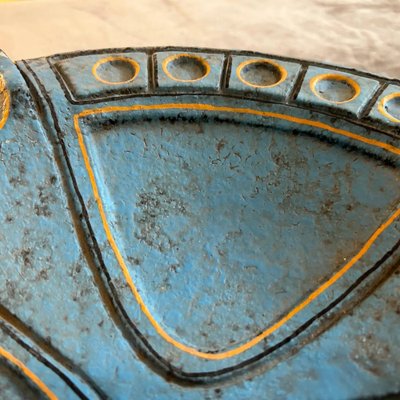 Italian Blue and Yellow Ceramic Ashtray by Casucci, 1969-NMK-1743064