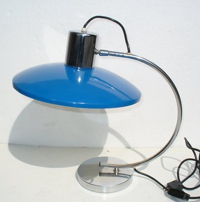 Italian Blue Table Lamp, 1960s-EI-646554