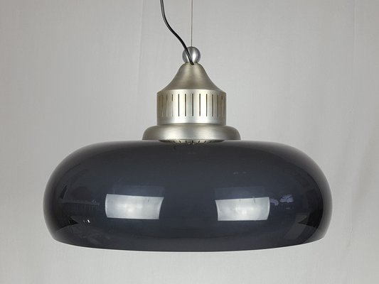 Italian Blue Violet Acrylic Glass and Glass Pendant Lamp from Stilux, Milan, 1960s-RD-1779643