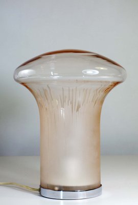 Italian Boletus / Mario Ticco Murano Glass Table Lamp from Venini, 1970s-KGD-2040542