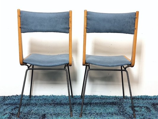 Italian Boomerang Chairs by Carlo De Carli, Italy, 1950s, Set of 2-FQG-1747129