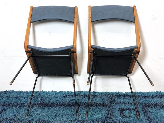 Italian Boomerang Chairs by Carlo De Carli, Italy, 1950s, Set of 2-FQG-1747129