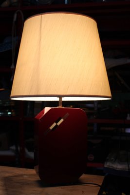 Italian Bordeaux Bakelite Table Lamp, 1970s-EH-695618