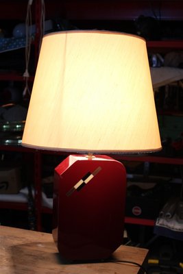 Italian Bordeaux Bakelite Table Lamp, 1970s-EH-695618