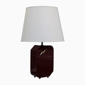 Italian Bordeaux Bakelite Table Lamp, 1970s-EH-695618