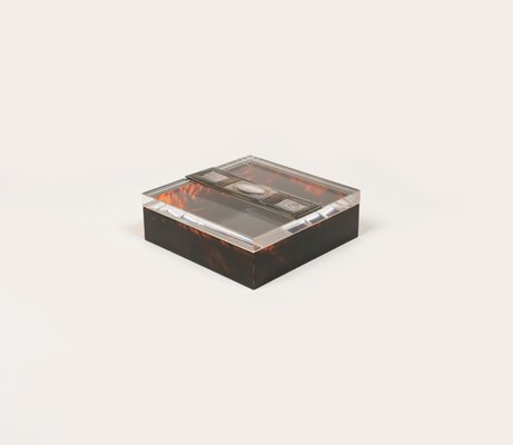 Italian Box with Tortoiseshell Effect, 1980s-LYQ-1731287