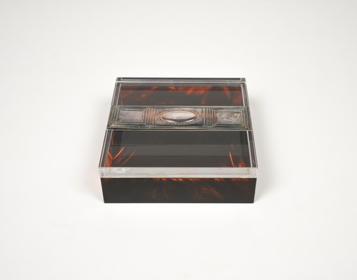 Italian Box with Tortoiseshell Effect, 1980s-LYQ-1731287