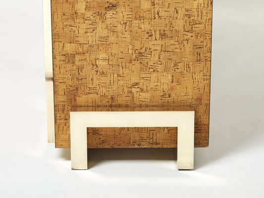 Italian Brass and Cork Marquetry Sideboard, 1970s-YJA-1345285