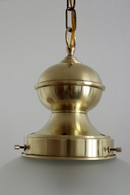 Italian Brass and Cut Glass Pendant Lamp, 1970s-VNE-966154