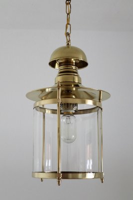 Italian Brass and Glass Pendant Lamp, 1970s-VNE-966084