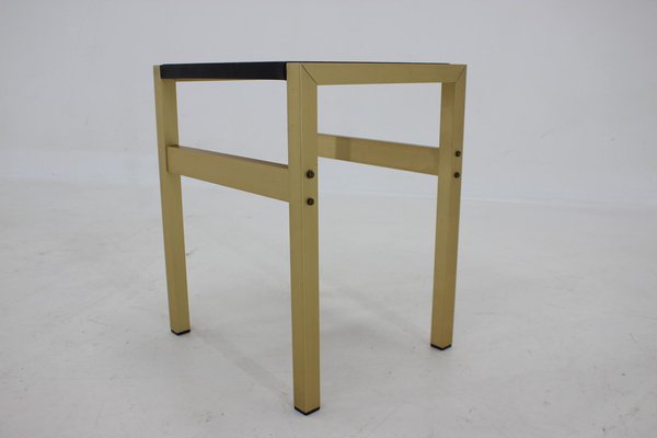 Italian Brass and Glass Side Table, 1960s-TZ-1449407