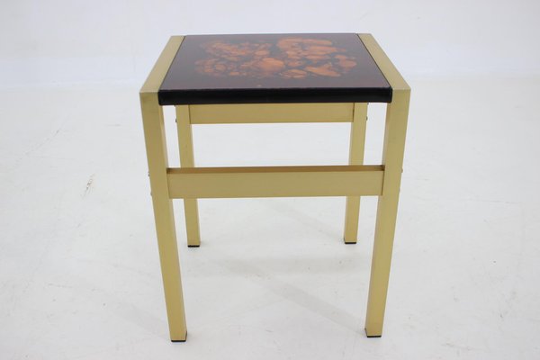 Italian Brass and Glass Side Table, 1960s-TZ-1449407