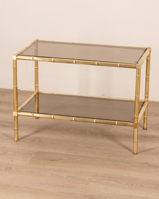 Italian Brass and Glass Table, 1960s-IUC-1811109