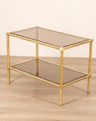 Italian Brass and Glass Table, 1960s-IUC-1811109