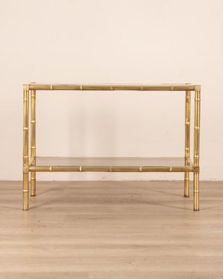 Italian Brass and Glass Table, 1960s-IUC-1811109