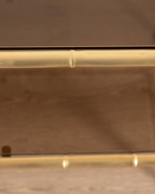 Italian Brass and Glass Table, 1960s-IUC-1811109