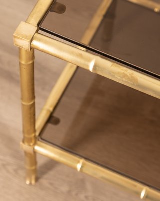 Italian Brass and Glass Table, 1960s-IUC-1811109