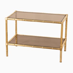 Italian Brass and Glass Table, 1960s-IUC-1811109