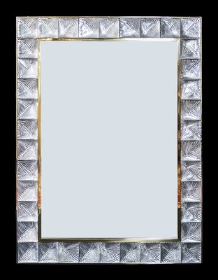 Italian Brass and Murano Glass Wall Mirror-ZVH-1820718