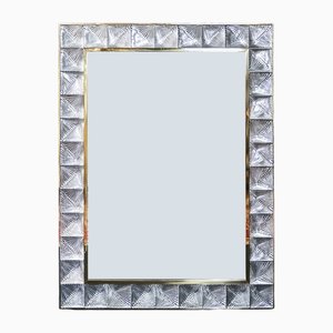 Italian Brass and Murano Glass Wall Mirror-ZVH-1820718