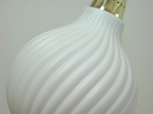 Italian Brass and Satin Opaline Glass Pendant Attributed to Arredoluce, 1950s-OE-897900