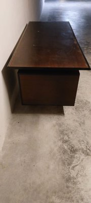 Italian Brass and Wood Desk, 1970s-BGX-1760969