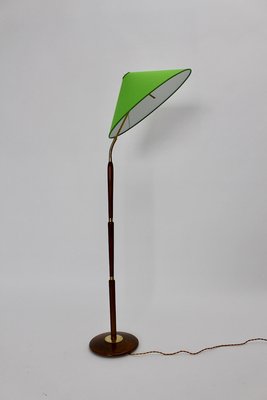 Italian Brass & Beech Floor Lamp, 1940s-NB-604724