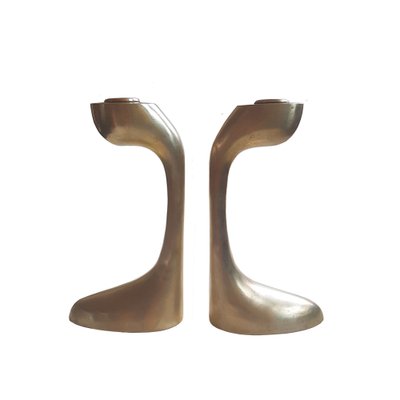 Italian Brass Candleholders, Set of 2-NUX-1442118