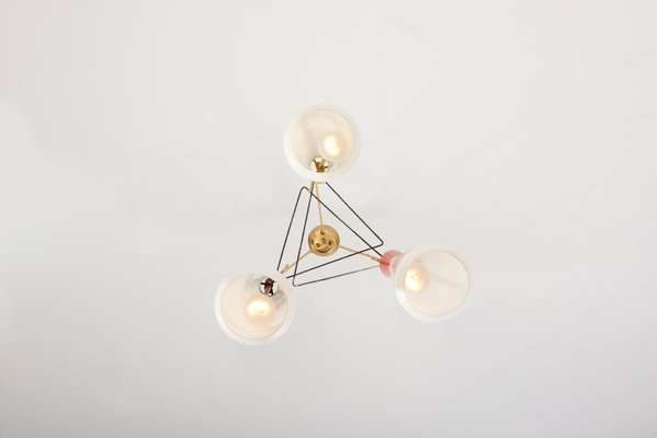 Italian Brass Cascade Ceiling Lamp, Italy-SFD-1323293