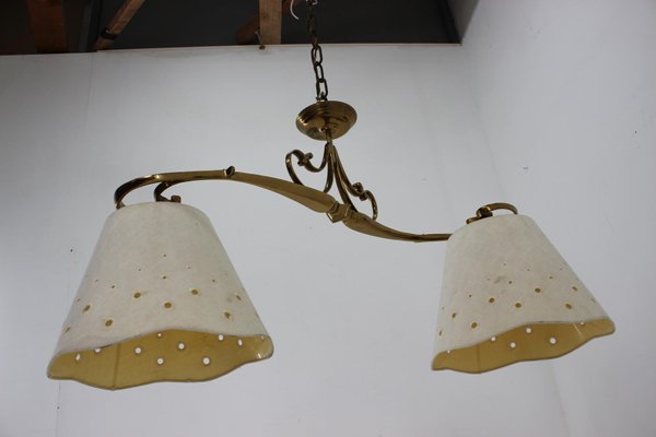 Italian Brass Ceiling Light, 1970s-TZ-1386441