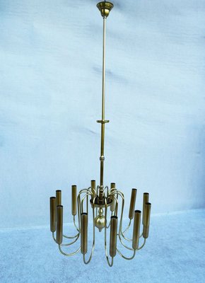 Italian Brass Chandelier, 1940s-WF-903708