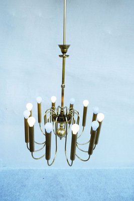 Italian Brass Chandelier, 1940s-WF-903708