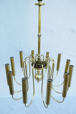 Italian Brass Chandelier, 1940s-WF-903708